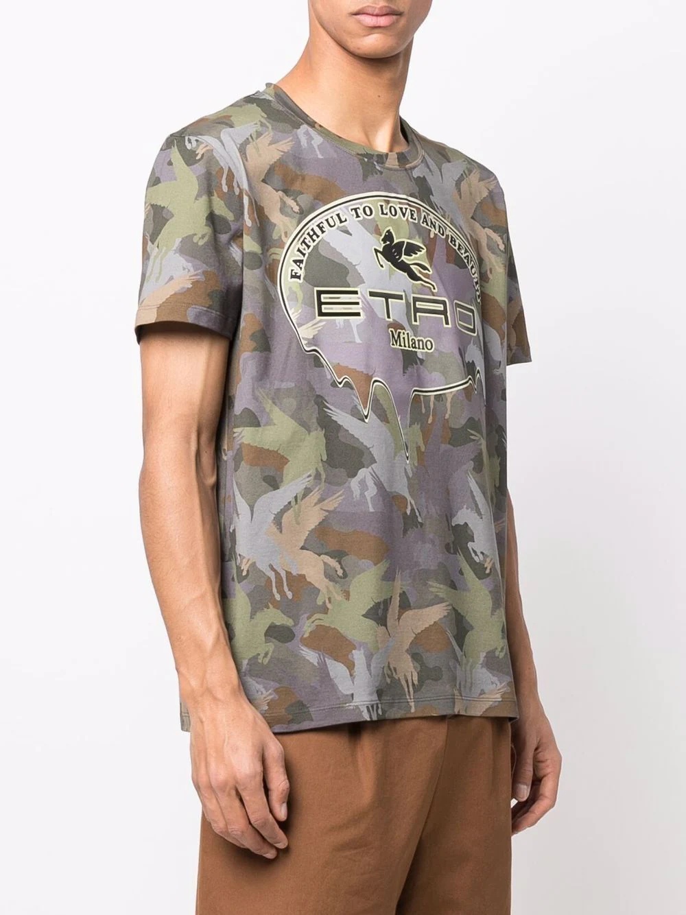 camouflage-monogram logo-print T-shirt - 3