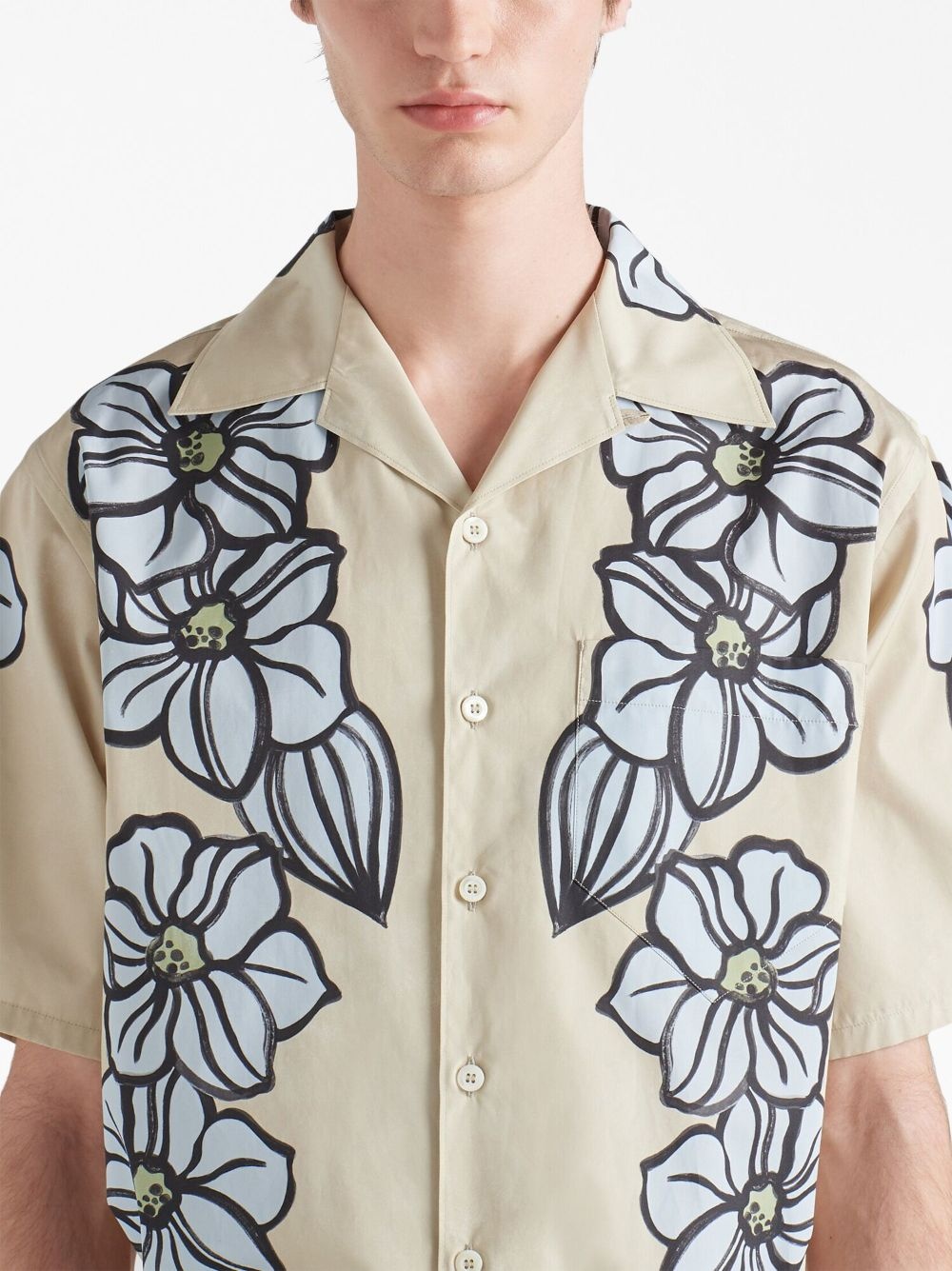 floral-print short-sleeve shirt - 4