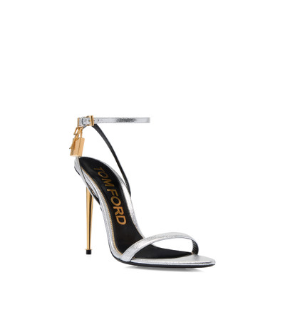 TOM FORD LAMINATED NAPPA LEATHER PADLOCK POINTY NAKED SANDAL outlook