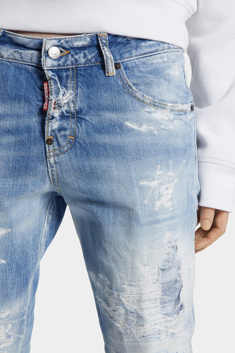 LIGHT SUPER RIPPED WASH COOL GIRL JEANS - 5