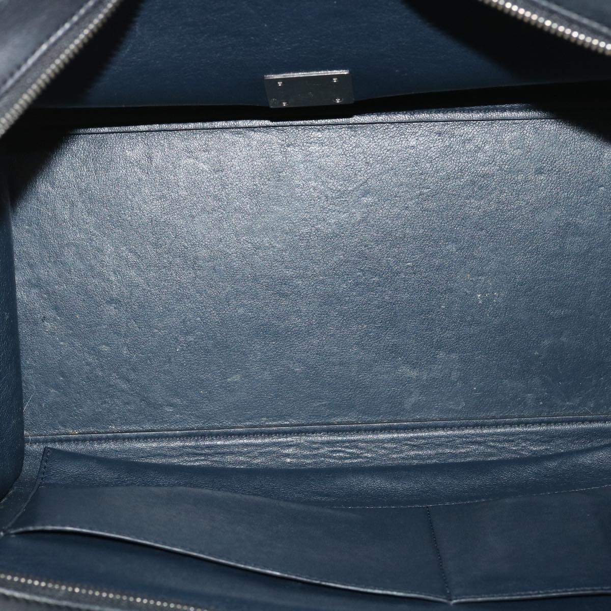 CELINE Hand Bag Leather Suede Gray Navy - 9