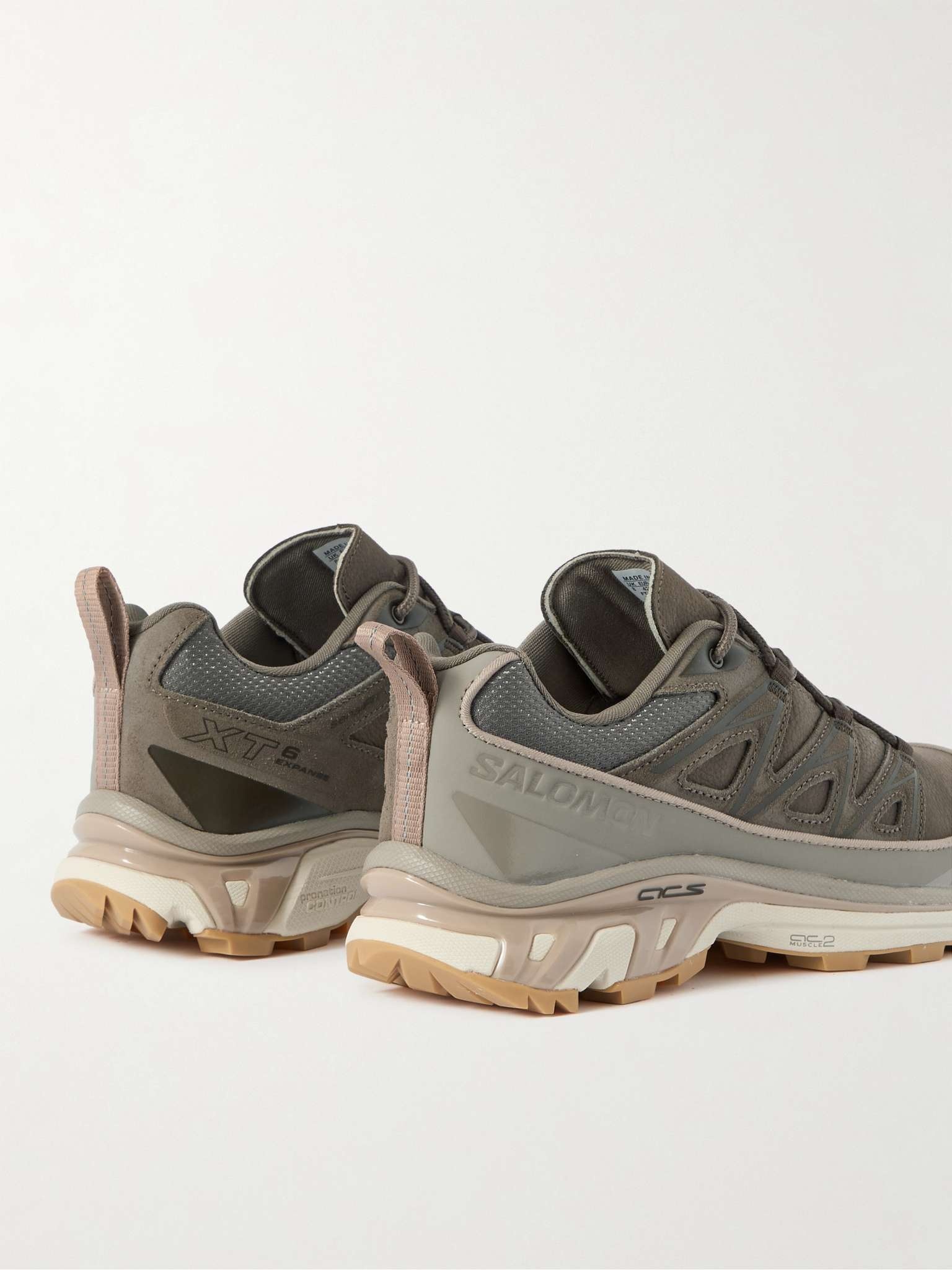 XT-6 Expanse LTR Mesh-Trimmed Suede and Leather Sneakers - 5