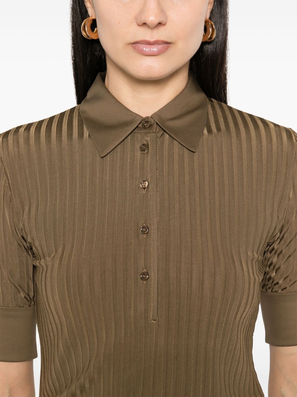 ribbed polo top - 5