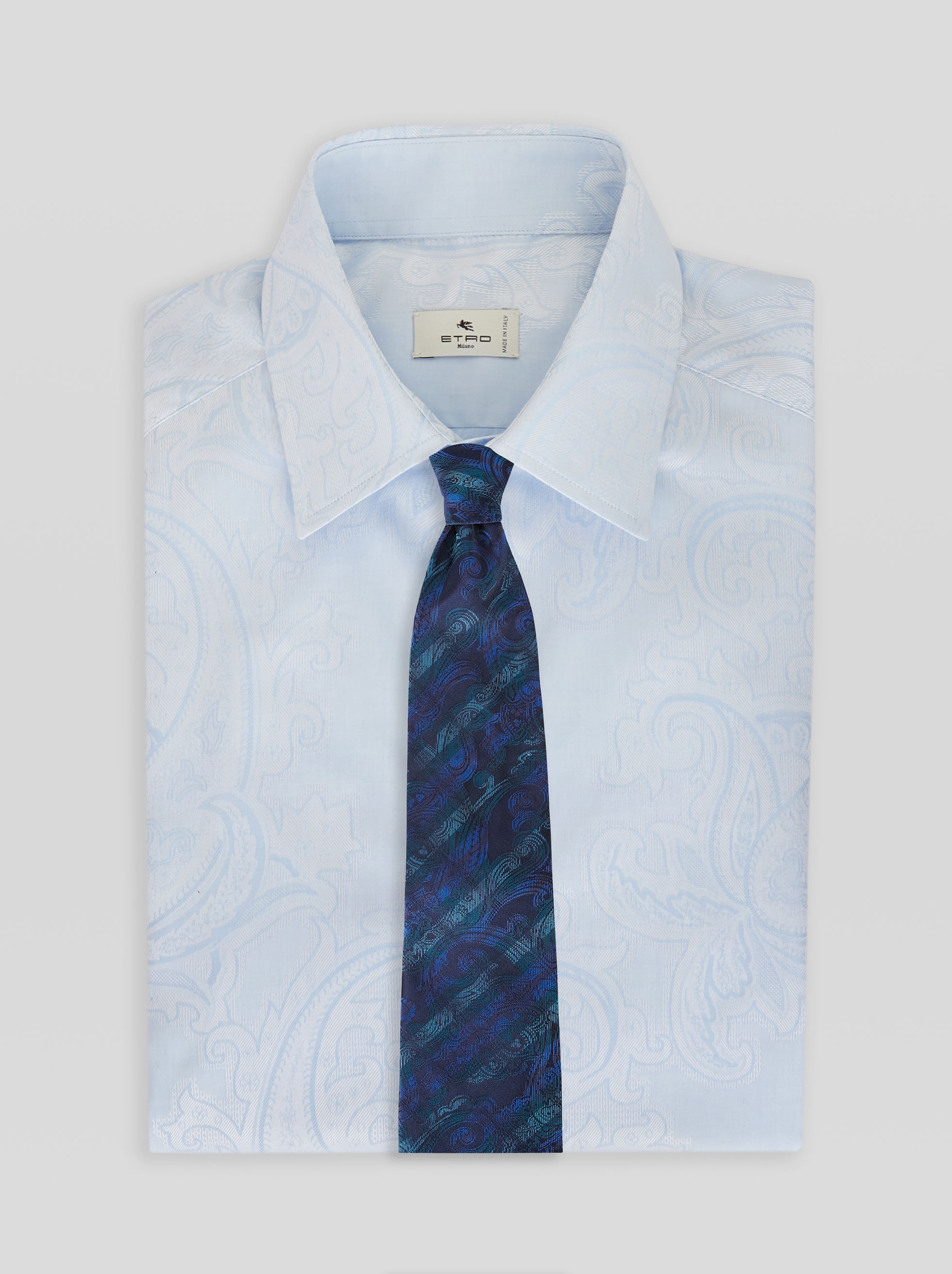 CHECK PAISLEY SILK TIE - 2