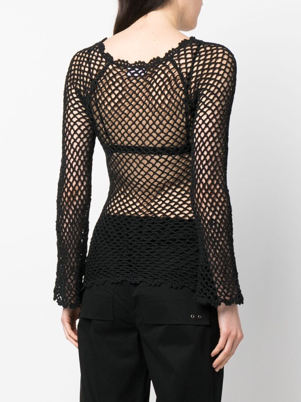 fisherman's knit cotton top - 4