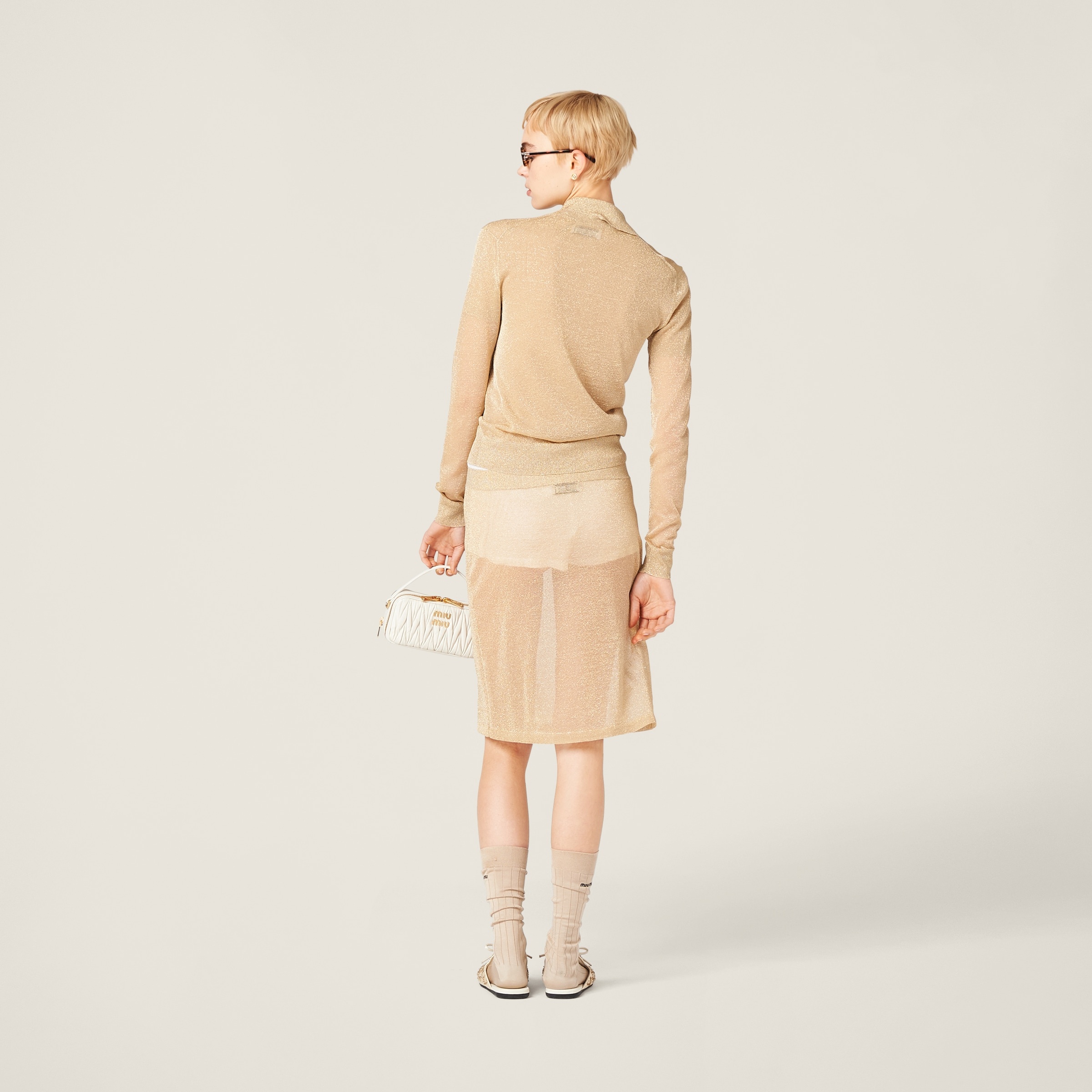 Lamé knit cardigan - 3