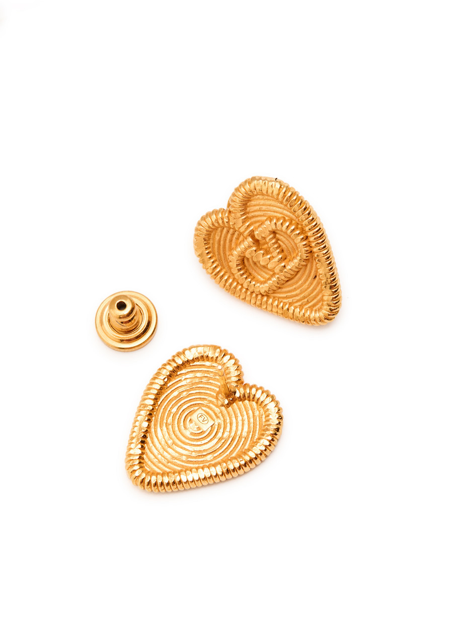 Valentino Fil Perdu Heart Stud Earrings - 3