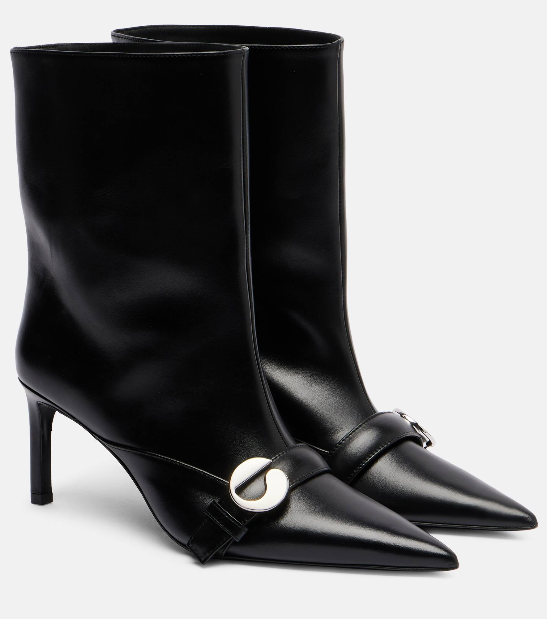 Logo leather ankle boots - 2