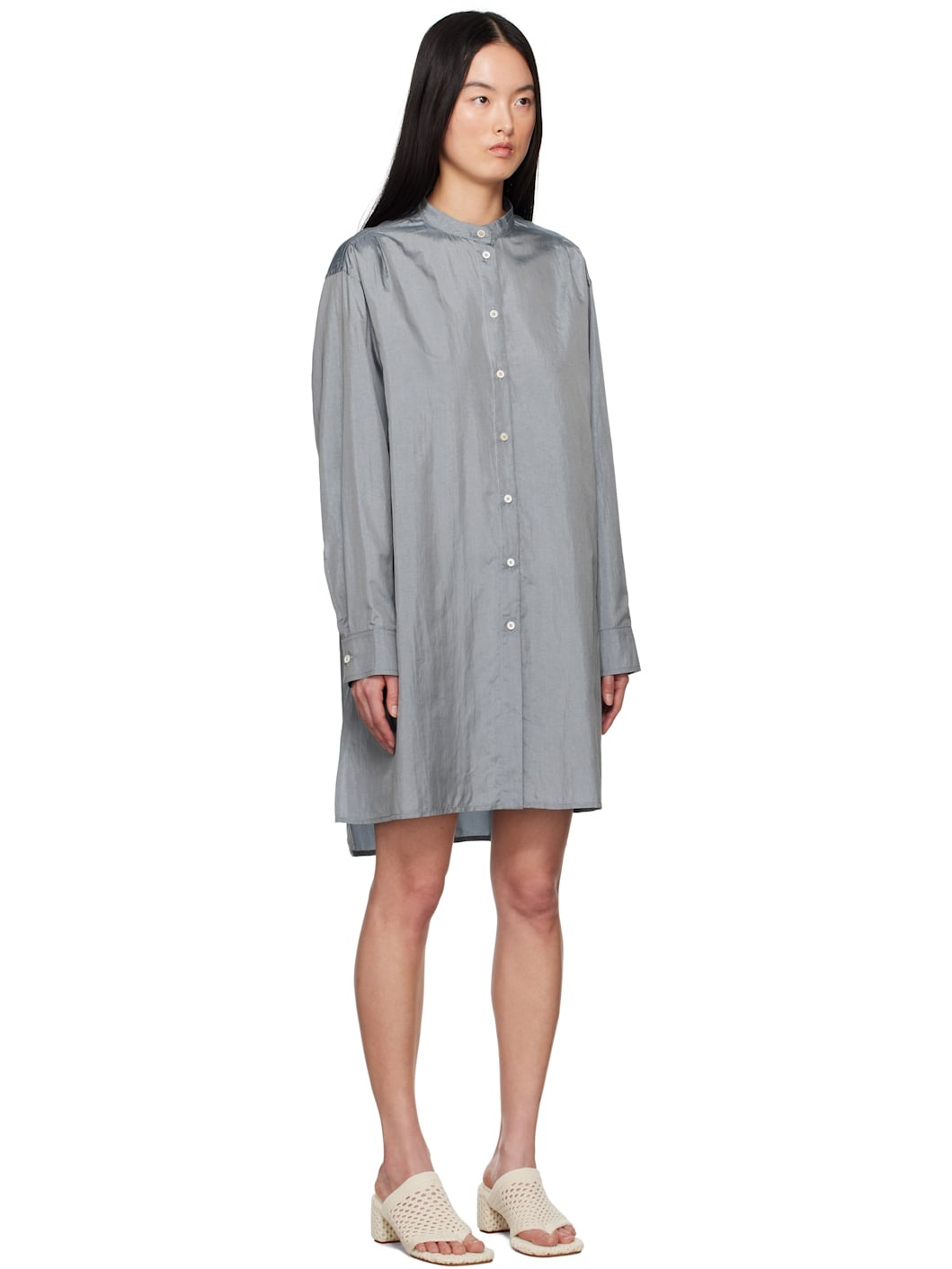 Blue Band Collar Minidress - 2