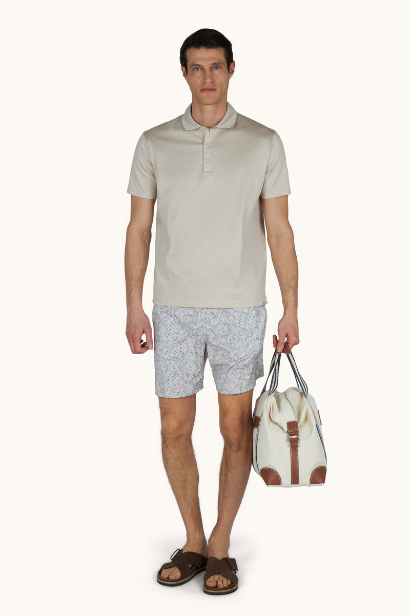 Paul & Shark POLO SHIRT IN COTTON JERSEY WITH LINEN DETAILS outlook