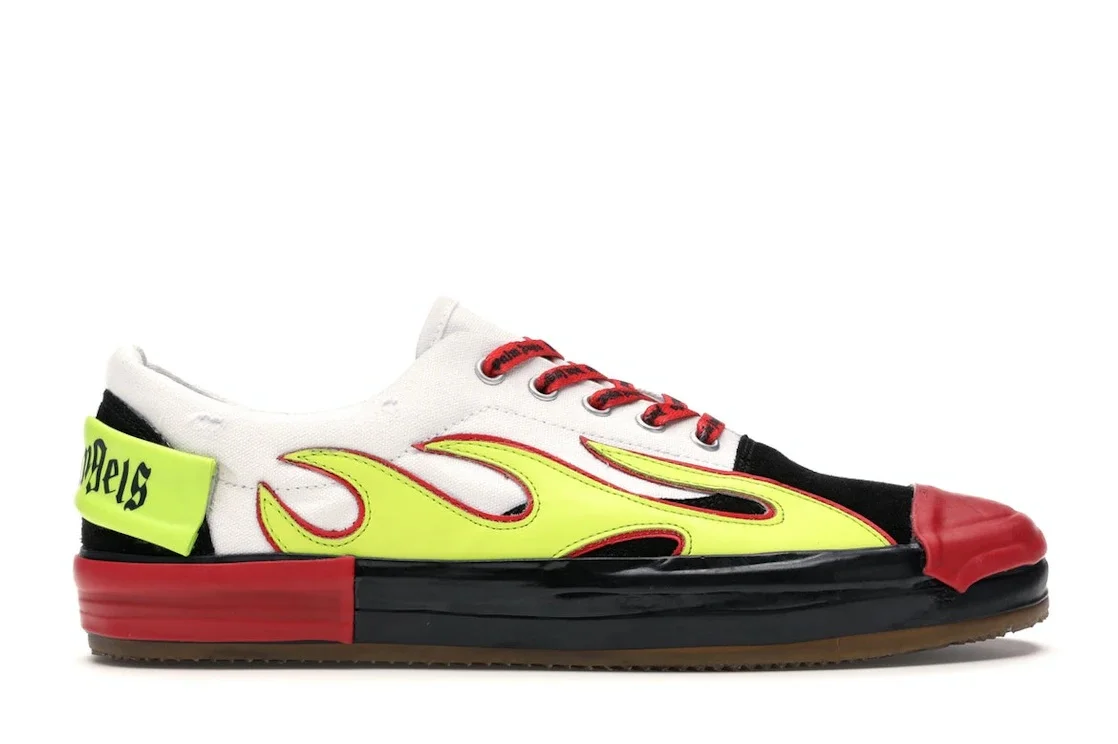 Palm Angels Low Top Multicolored Flame White - 1