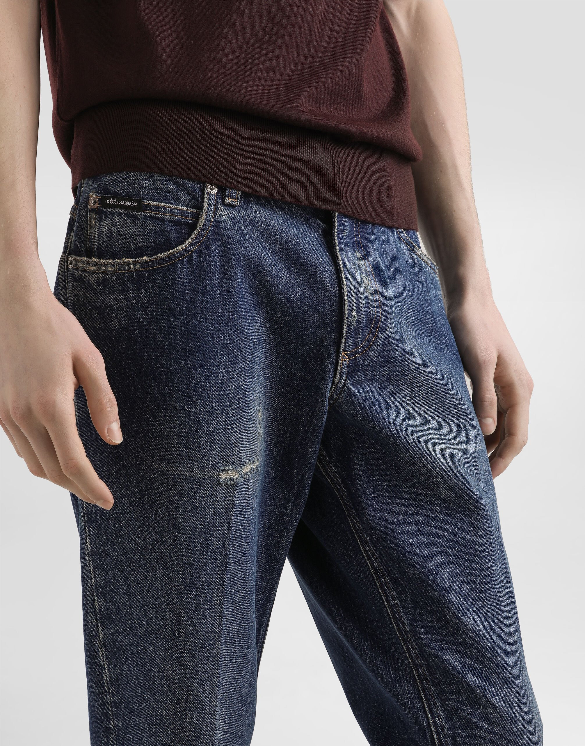 Regular cotton jeans - 4