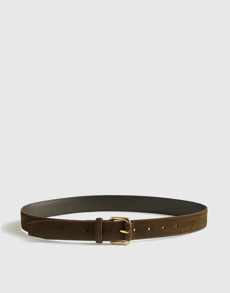 Roller-Buckle Belt in Suede 1