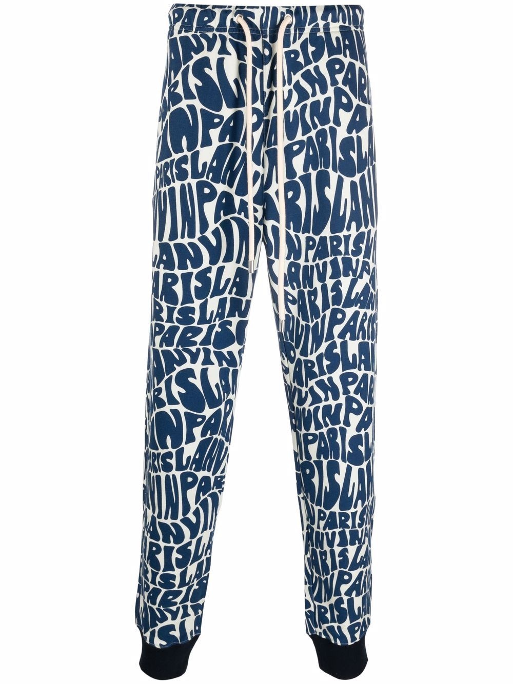 logo-print cotton track pants - 1