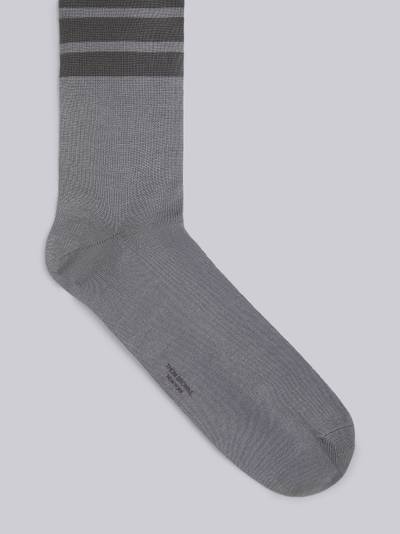 Thom Browne Medium Grey Cotton Mid-calf 4-Bar Socks outlook