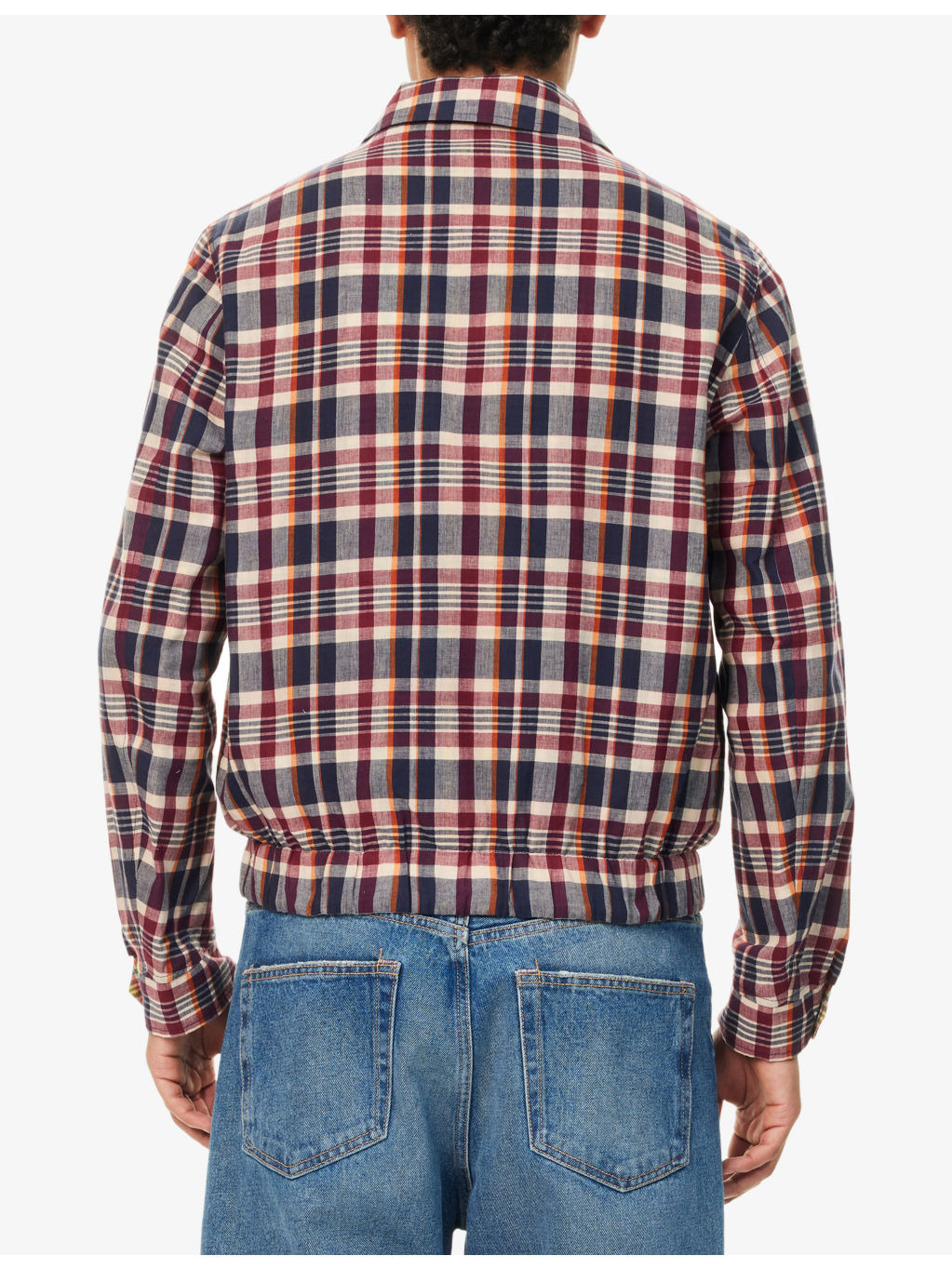 Check-Print Waxed Cotton Jacket - 4