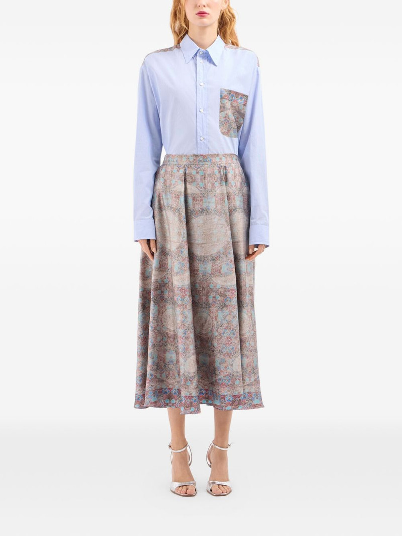 Aloe A-line printed midi skirt 3
