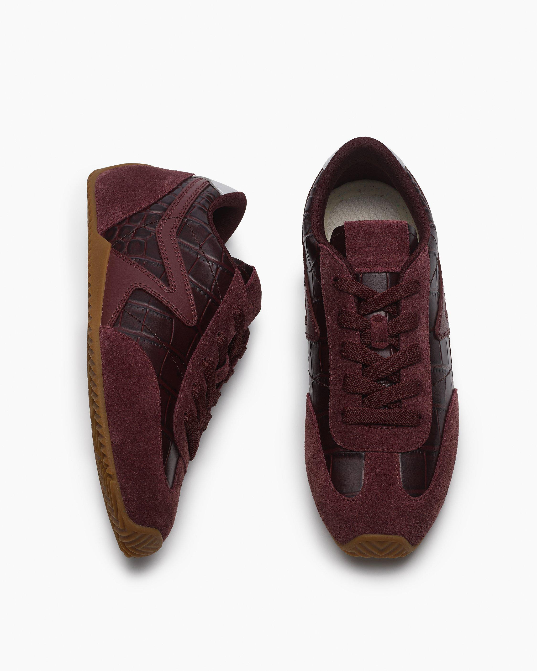 Ultra Slim Retro Runner Sneakers
Embossed Leather & Suede - 4