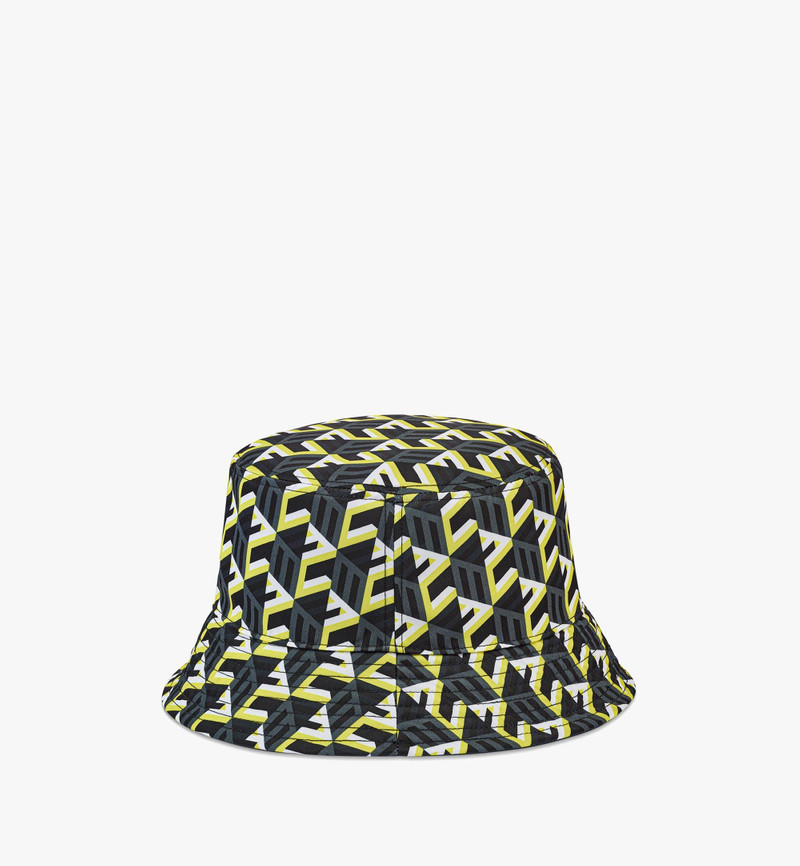 Reversible Cubic Monogram Bucket Hat in Recycled Nylon 3