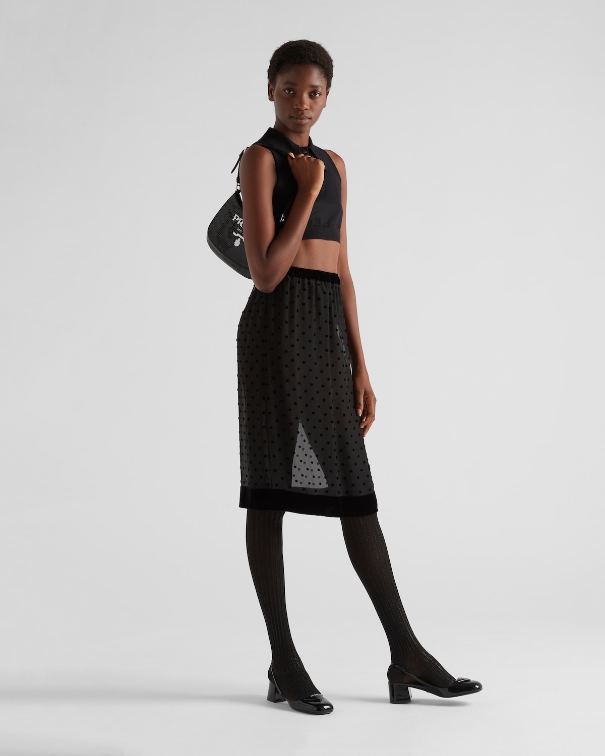 Cropped cashmere and silk top - 2