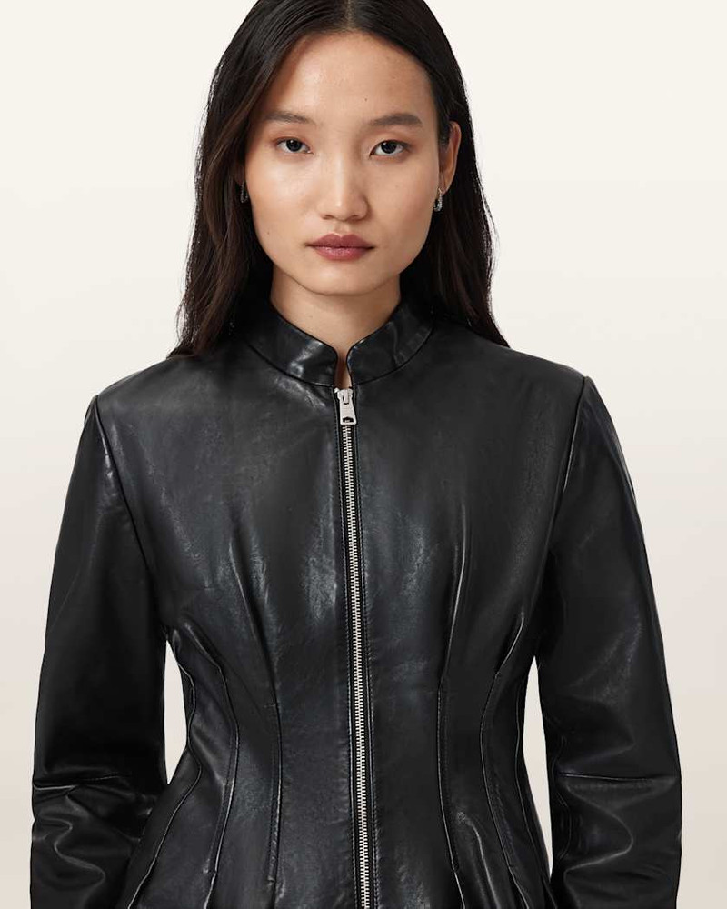 CLO PLEATED LEATHER JACKET 3