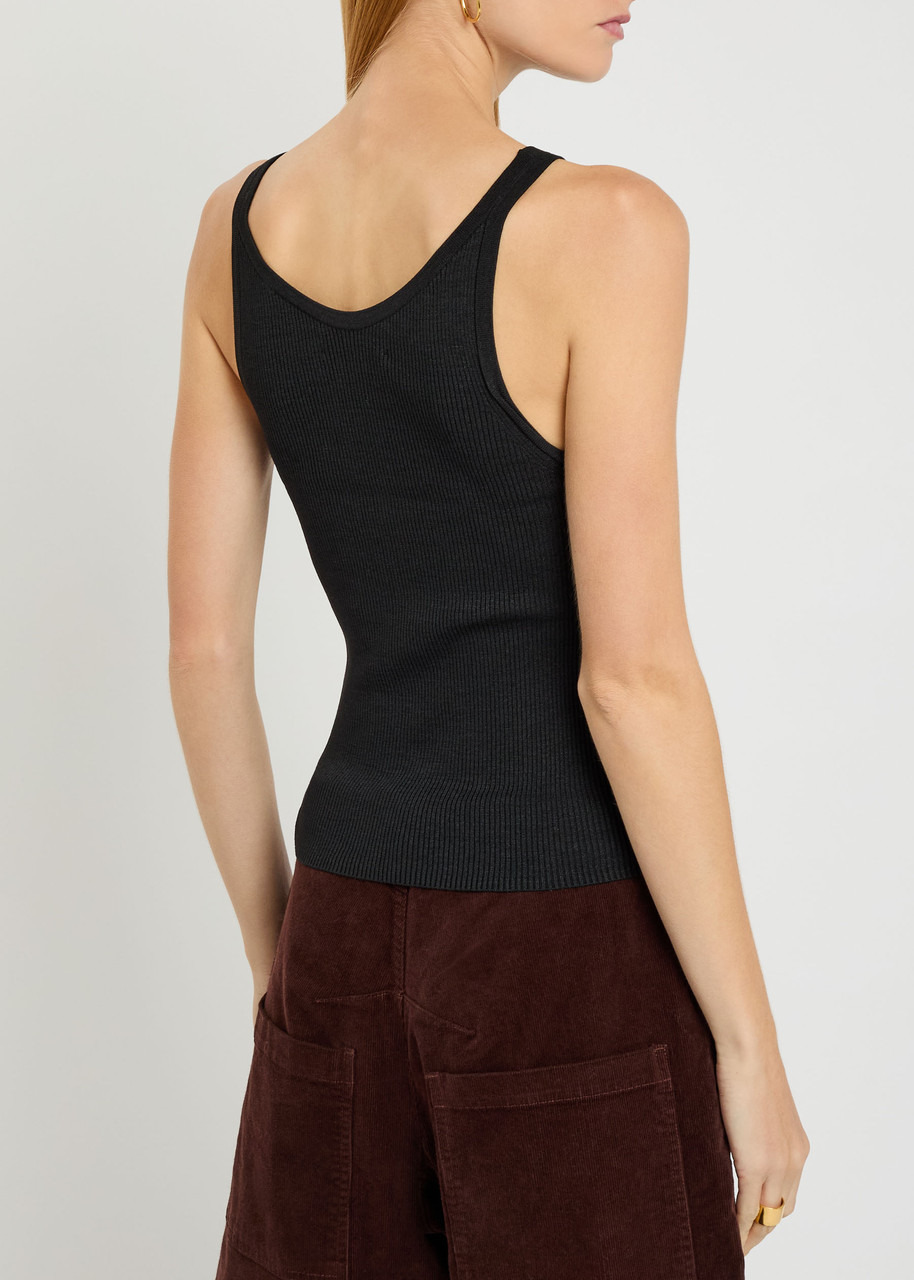 Nili Lotan Selah Ribbed Silk Tank - 3