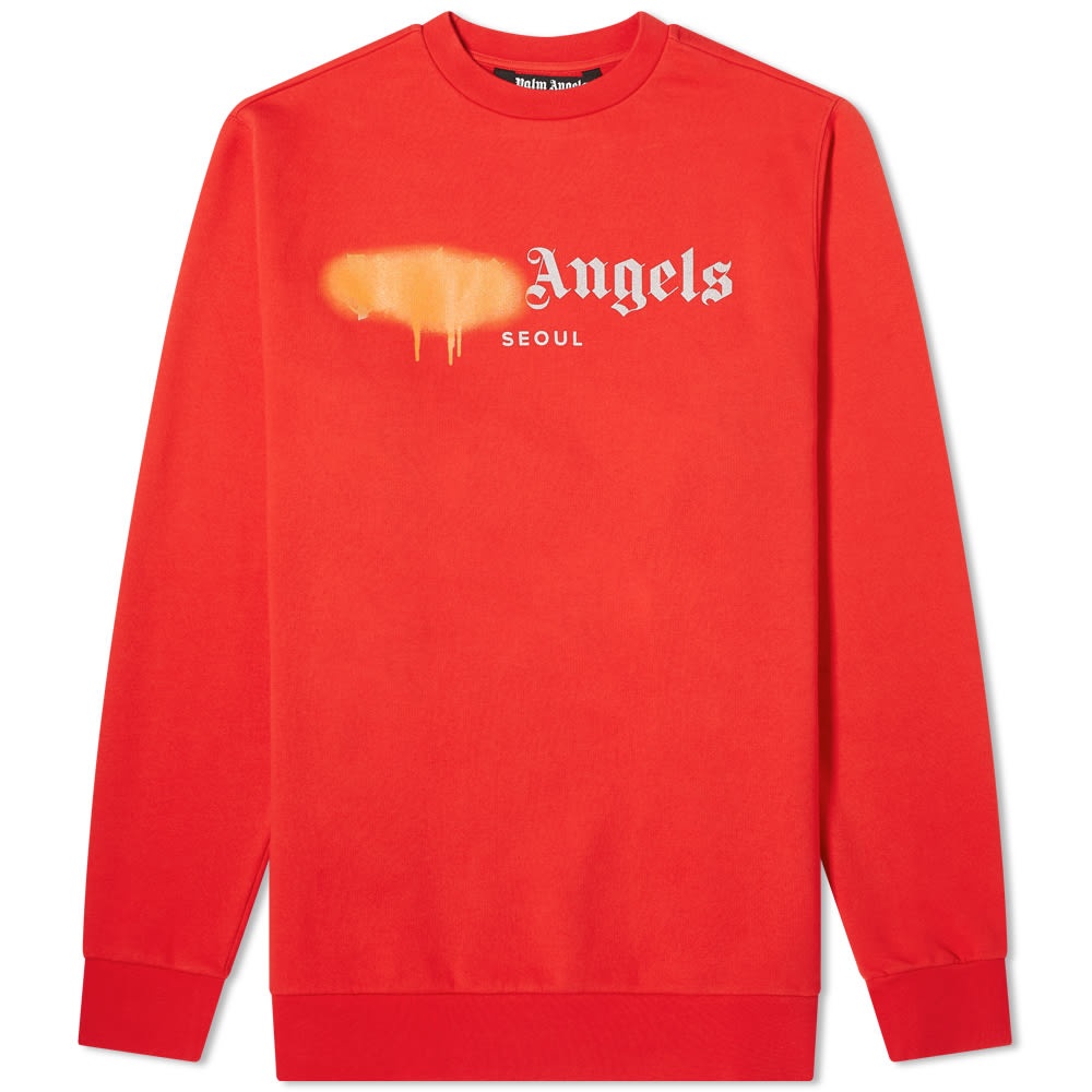 Palm Angels Spray Logo Crew Sweat - Seoul - 1