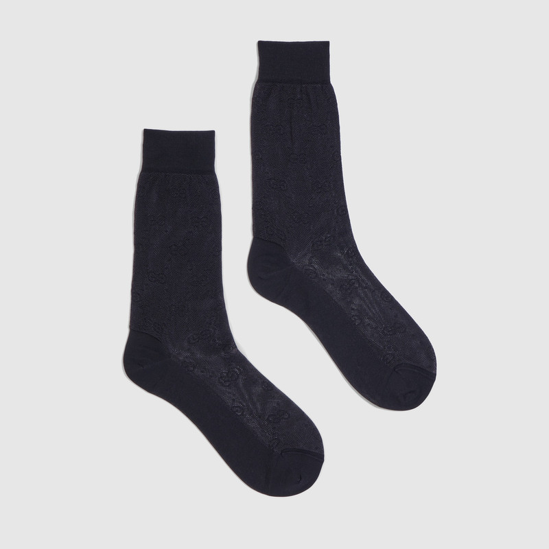 GUCCI GG knit silk cotton socks outlook