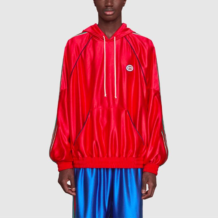 Gucci SS21 Taped Hooded Track Jacket 'Red' 653373-XJDI9-6429 - 3