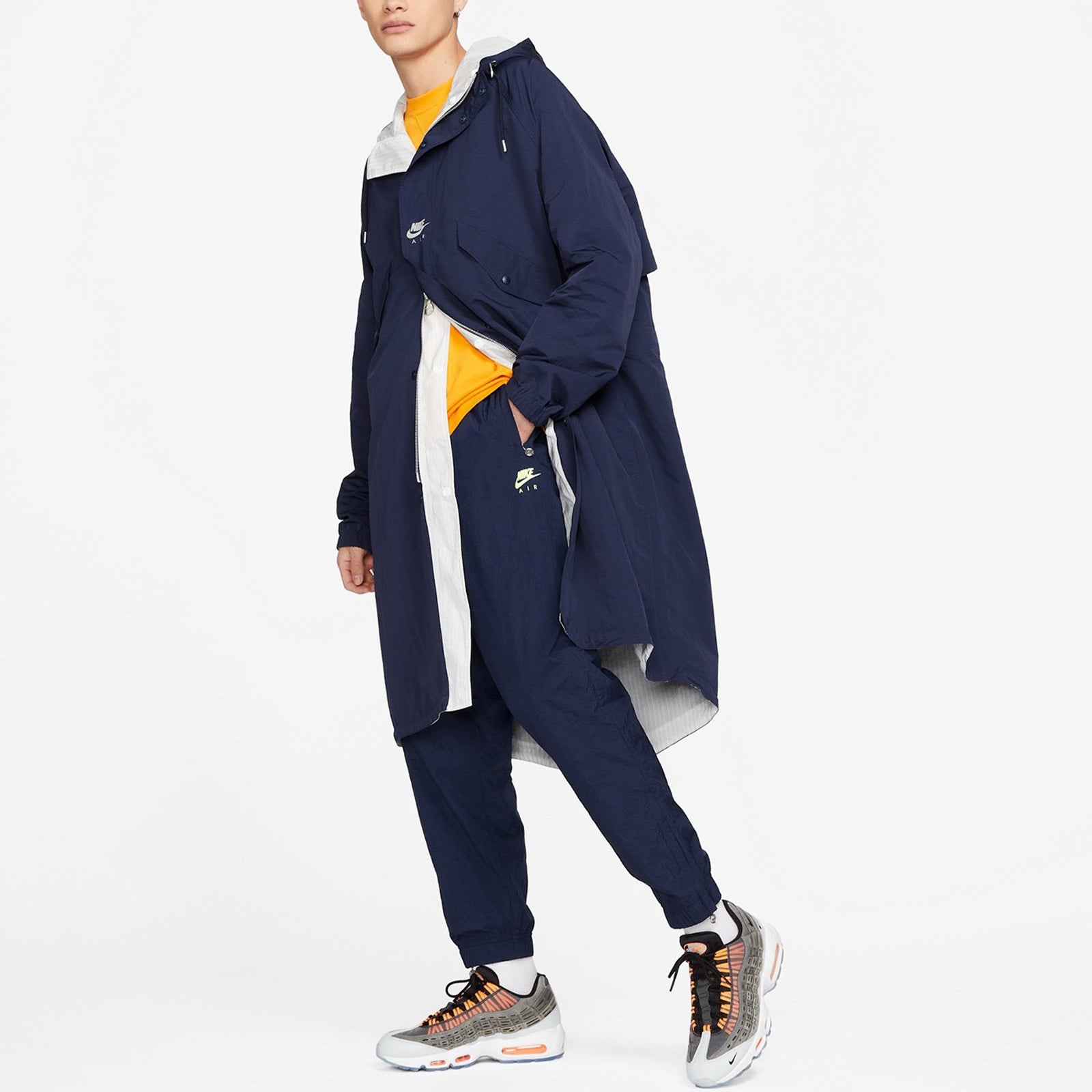 Nike Air x Kim Jones Crossover Reversible mid-length Hooded Jacket US Edition Unisex Blue White Blue - 5