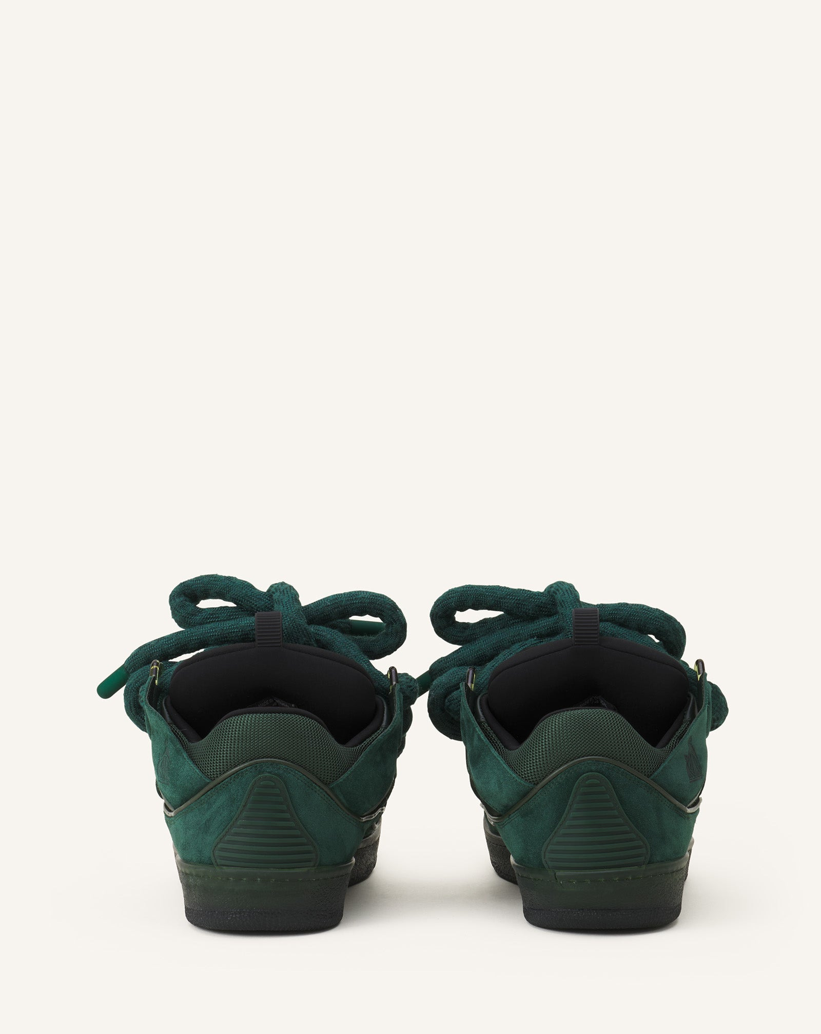 CURB SNEAKERS IN LEATHER WITH SNAKE LACES - 3