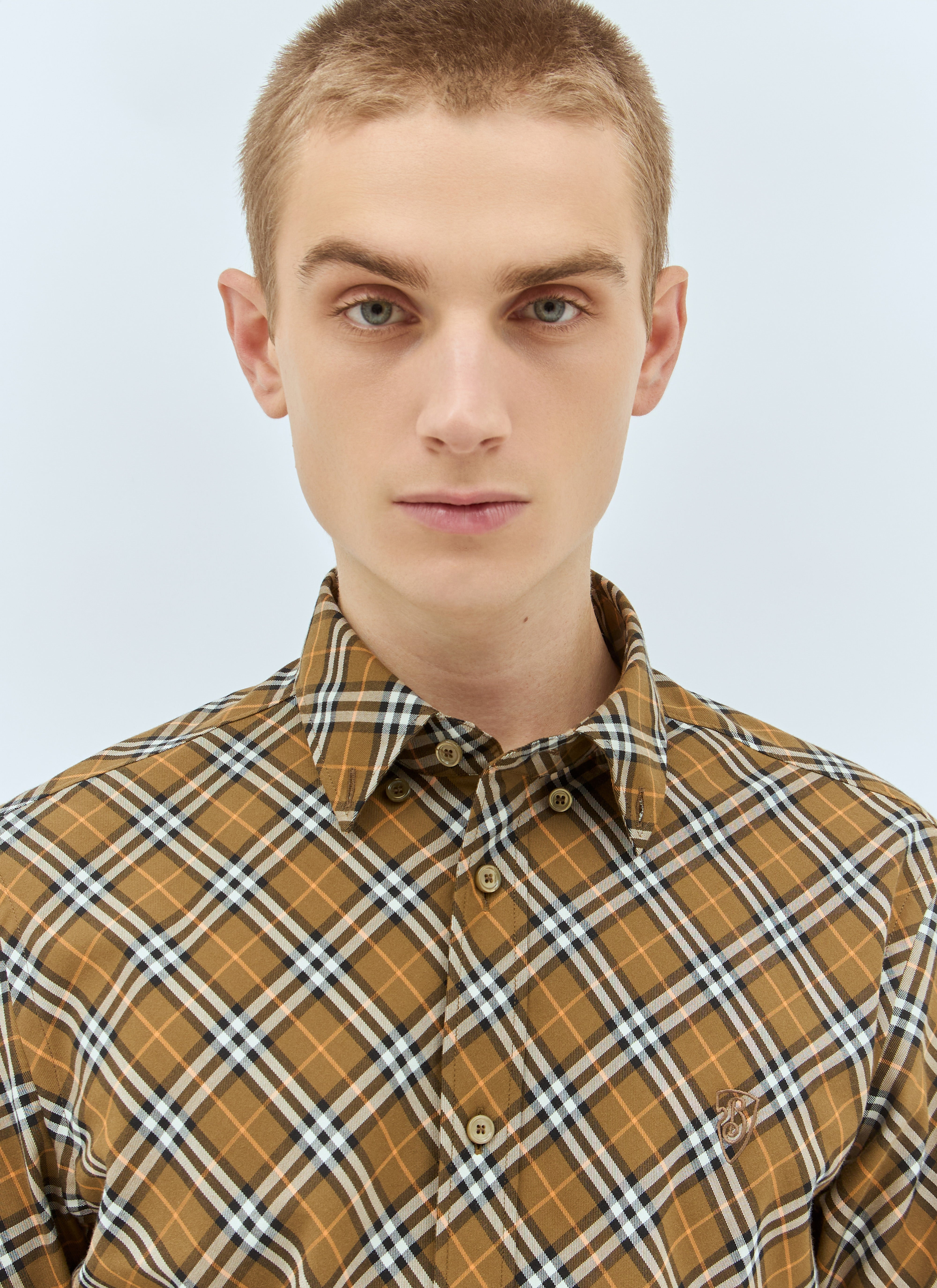 Burberry Men Check Cotton Shirt - 6