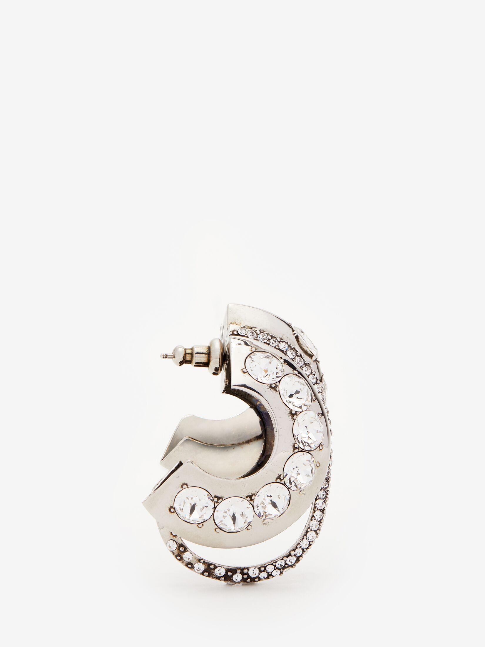 Women's Jewelled Accumulation Earring in Antique Silver - 3