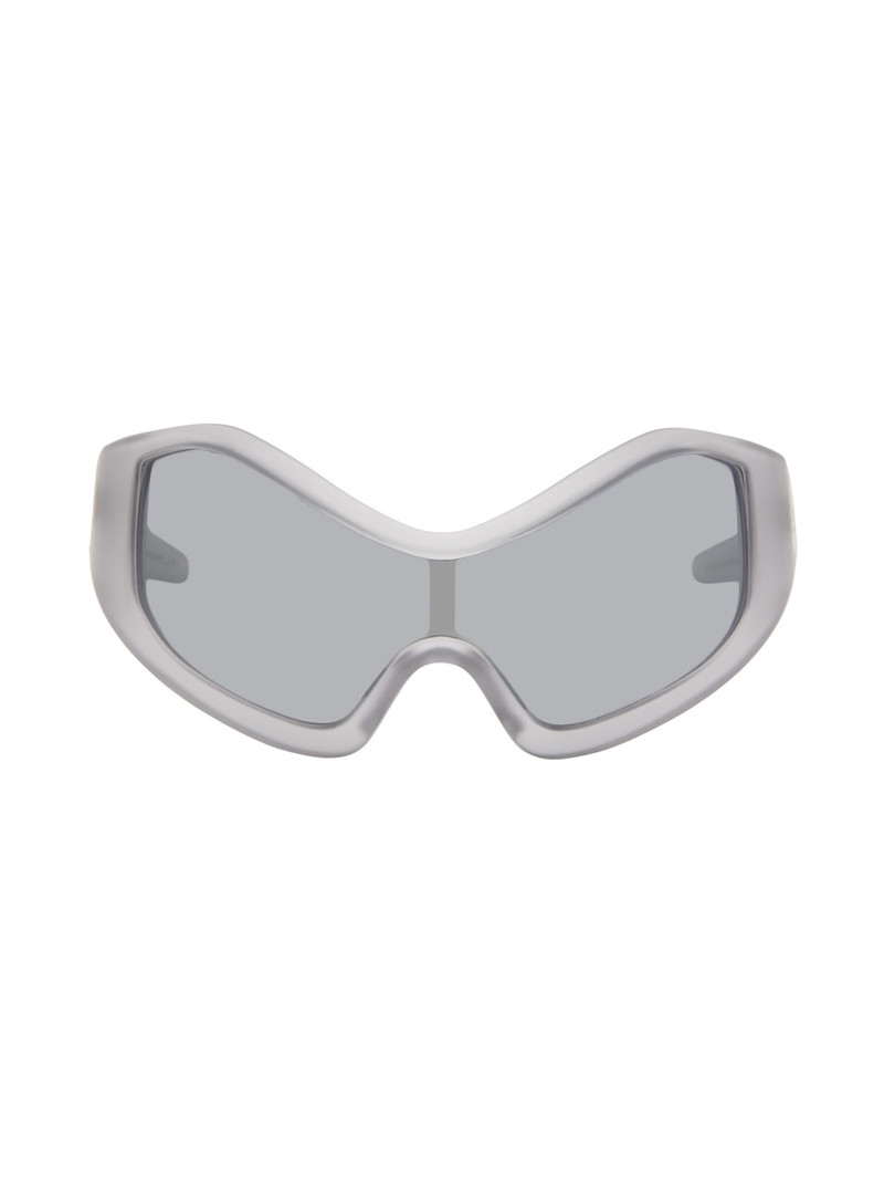 SSENSE Exclusive Gray Compound Shield Sunglasses 1