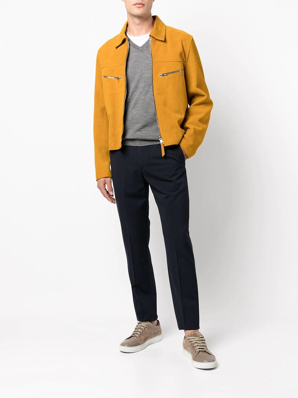 V-neck wool-cashmere jumper - 4