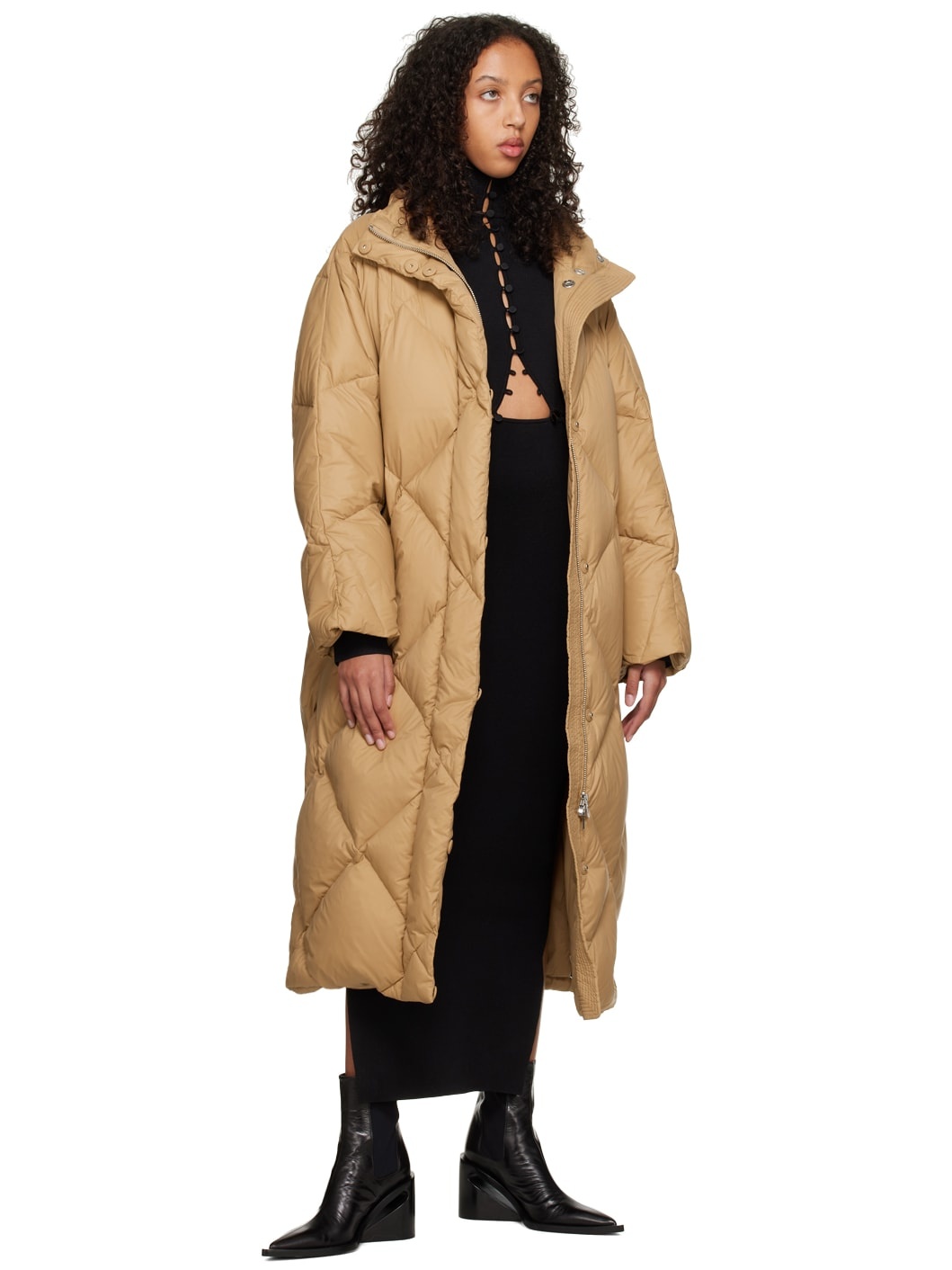 Tan Anissa Down Coat - 4