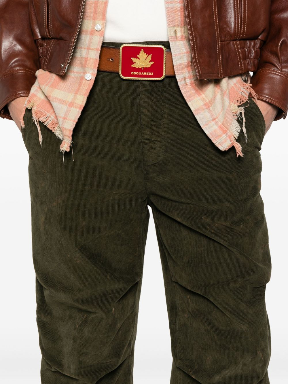 layered cotton trousers - 5