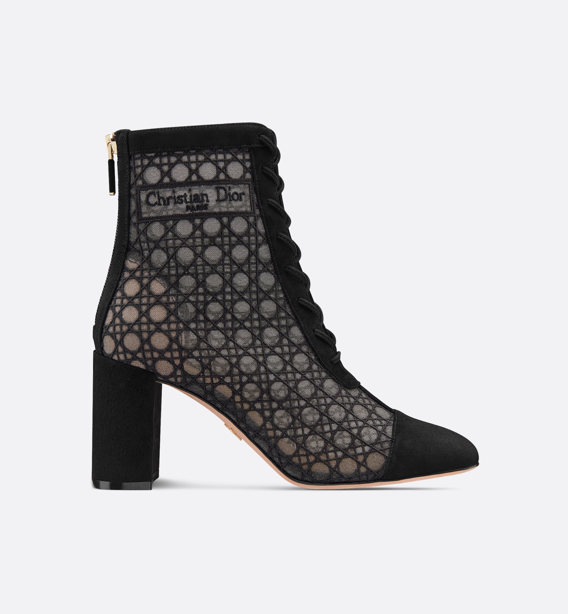 【DIOR直営店】セール！NAUGHTILY-D アンクルブーツ Naughtily-D Heeled Ankle Boot Transparent Mesh with Black