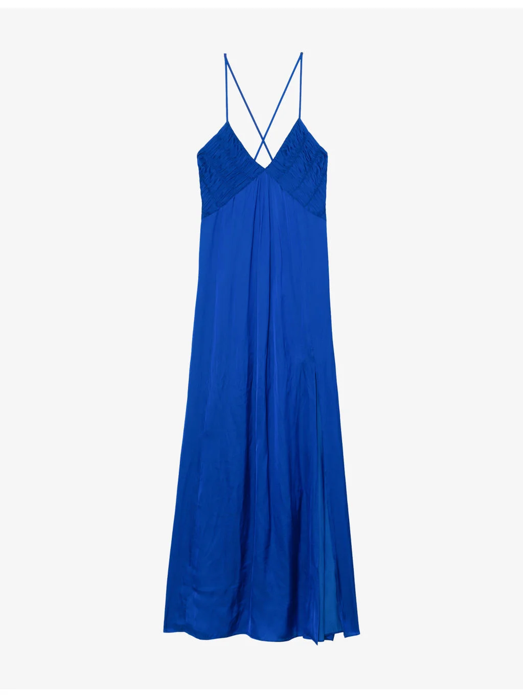 Rayonne Split-Hem Satin Maxi Dress - 1