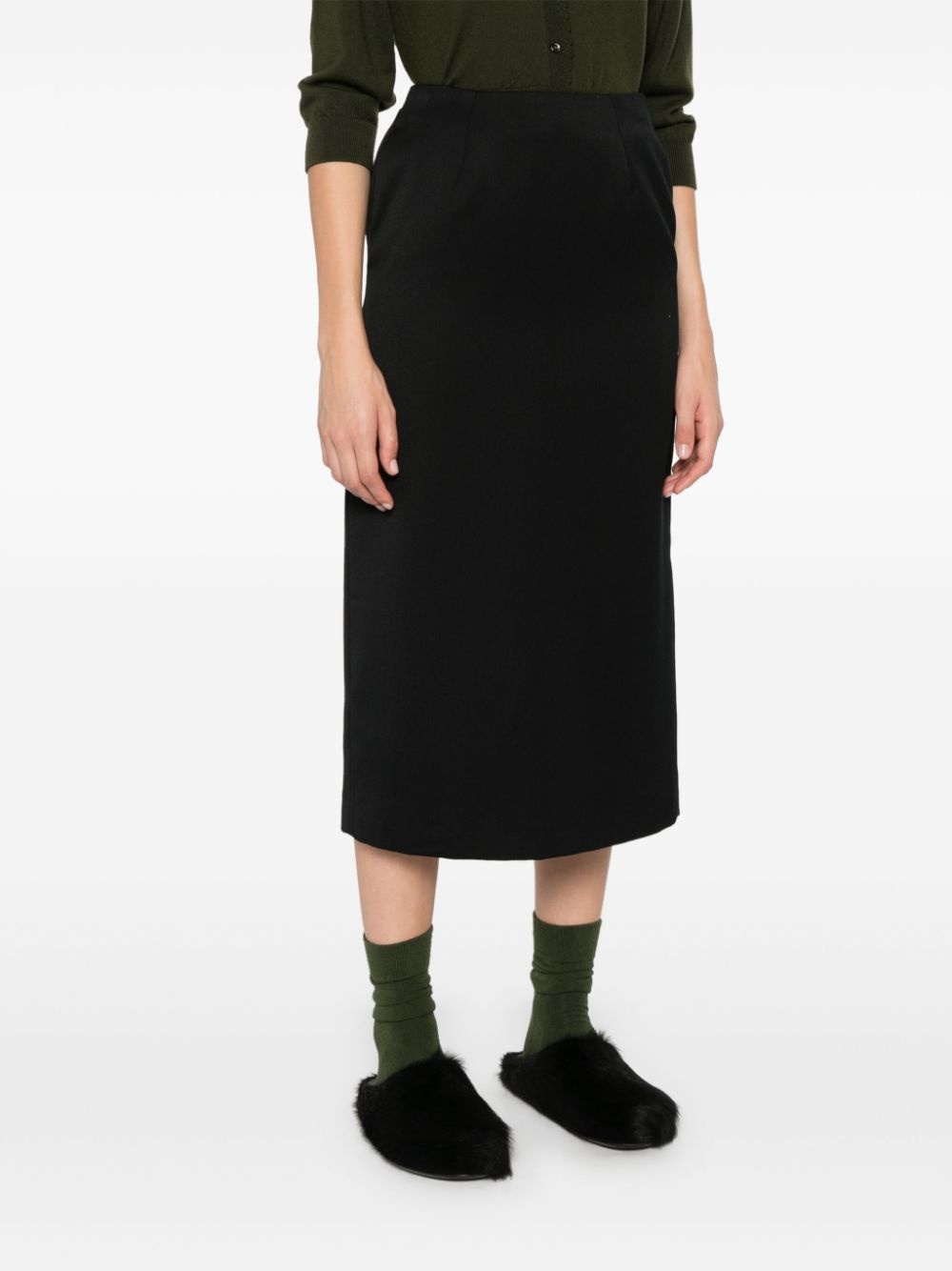 flap-detail midi skirt - 3