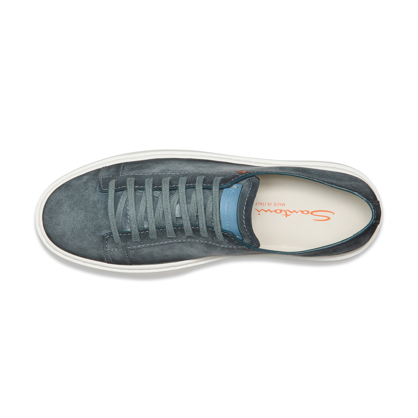 Men's light blue suede sneaker - 5