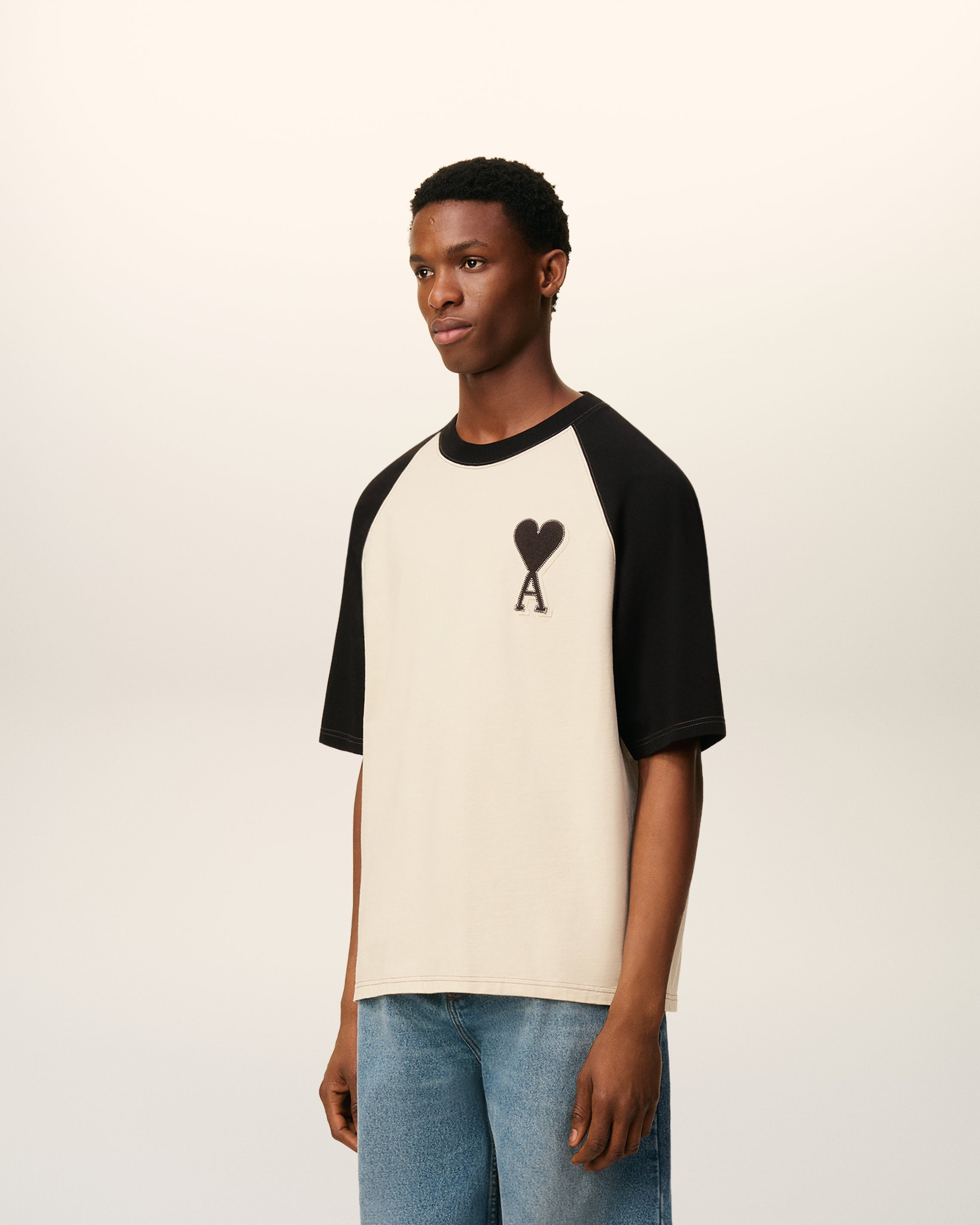 WHITE COTTON SHORT SLEEVES AMI DE COEUR T-SHIRT - 6