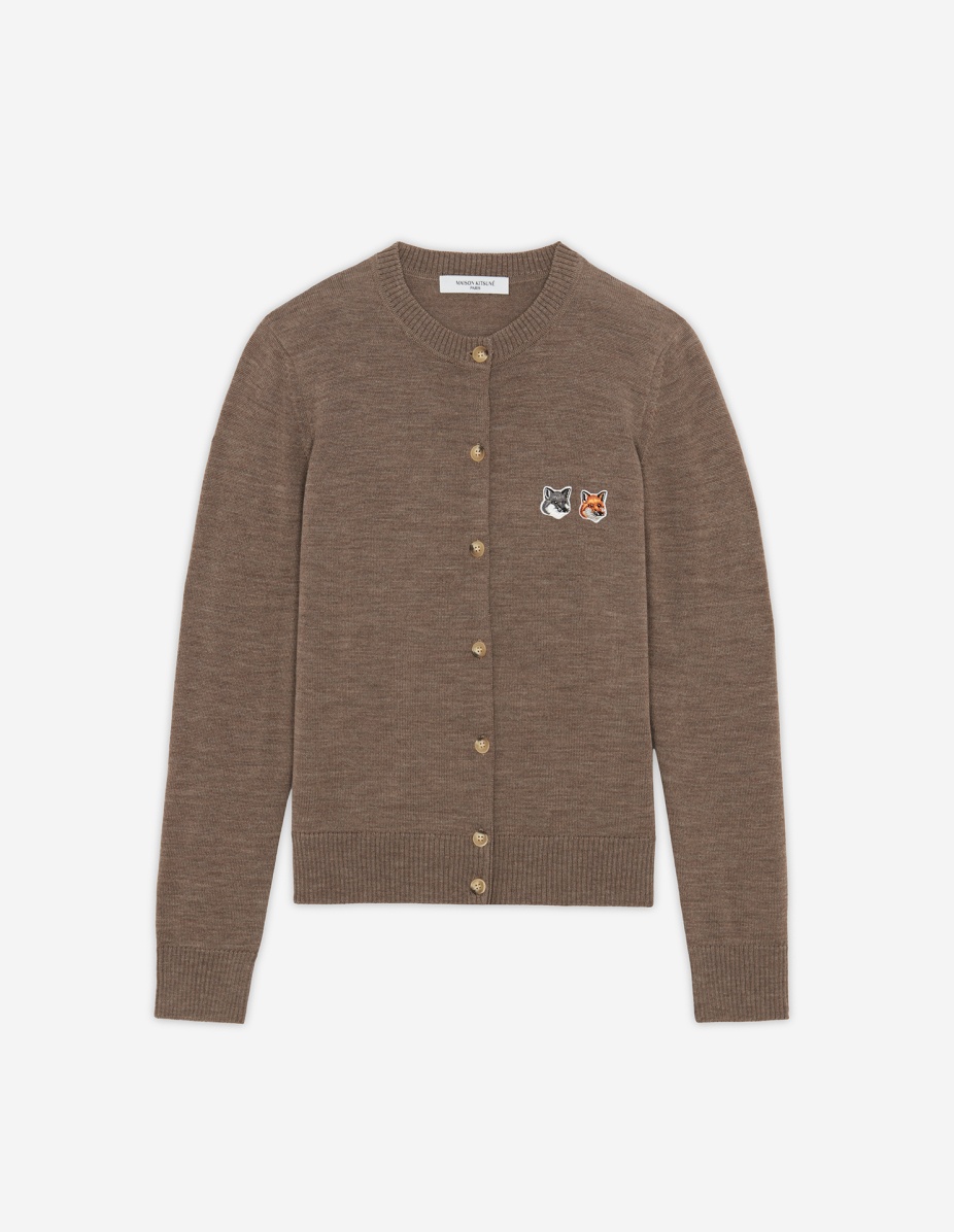 DOUBLE FOX HEAD PATCH R-NECK CARDIGAN - 1