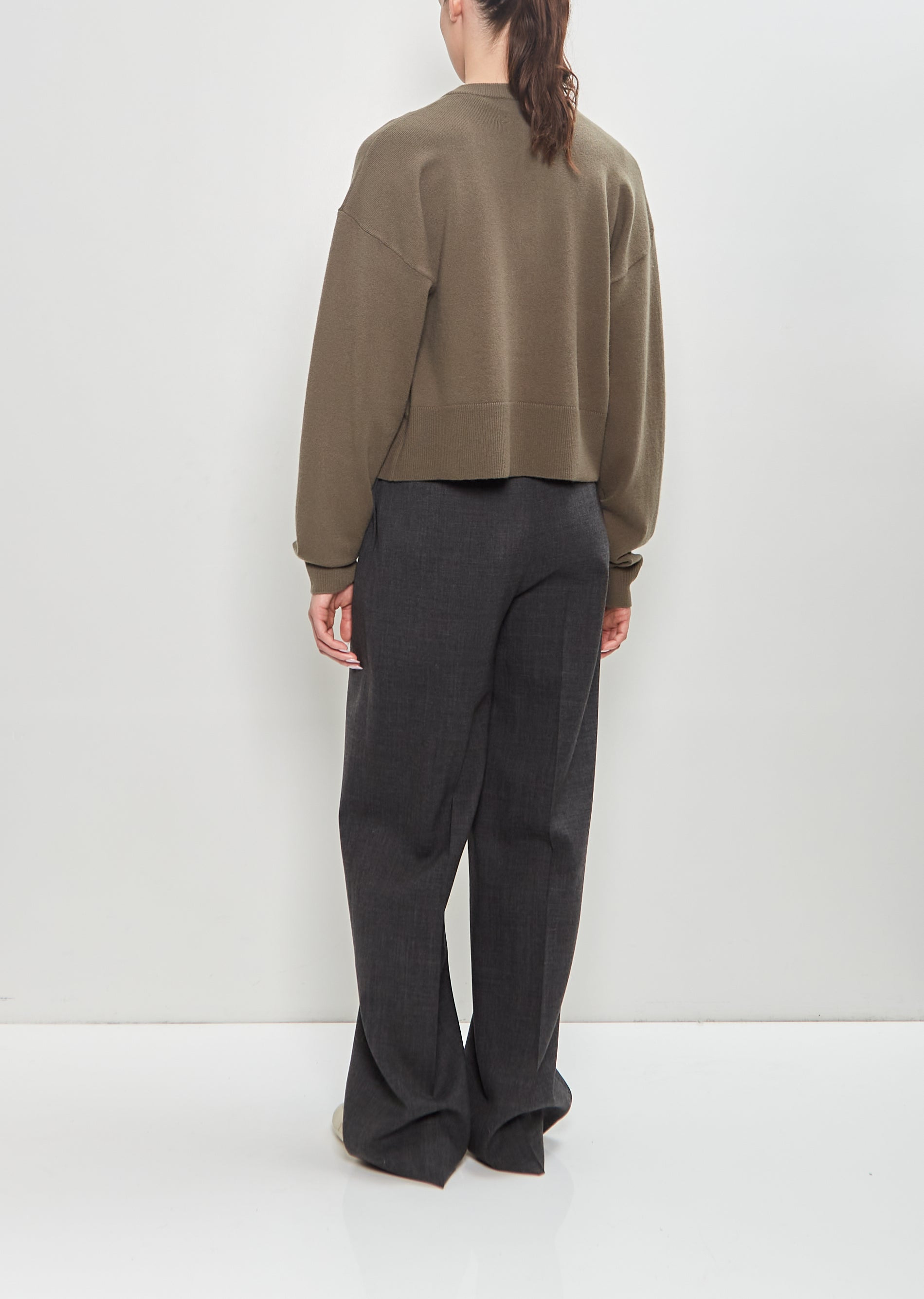 Cashmere Nylon n°170 Chou Cardigan — Army - 3