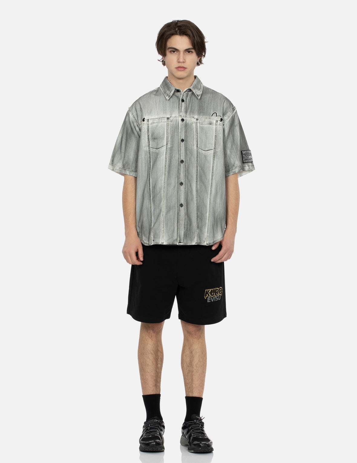 Seagull Embroidery Relax Fit Short-Sleeves Shirt - 5
