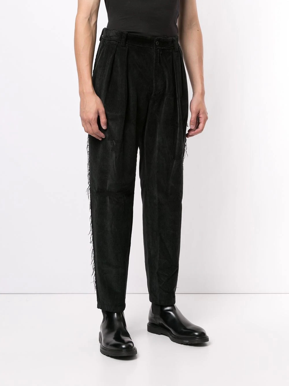 corduroy tapered trousers - 3