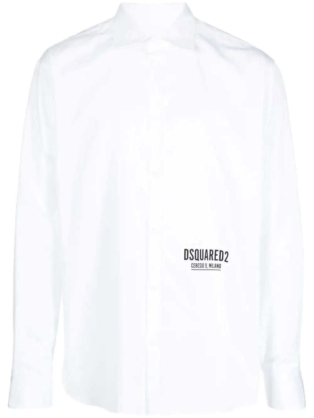 logo-print long-sleeve shirt - 1