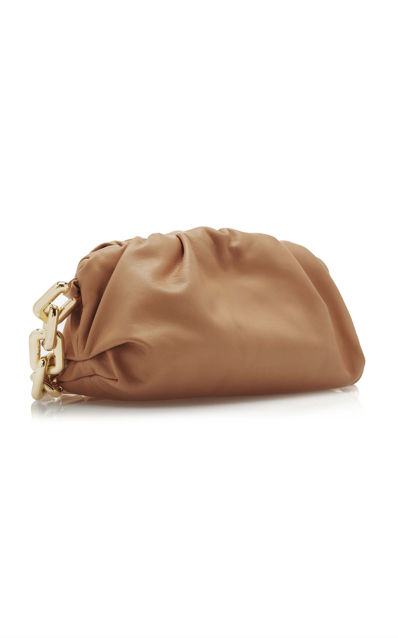 The Chain Pouch Leather Clutch brown - 5