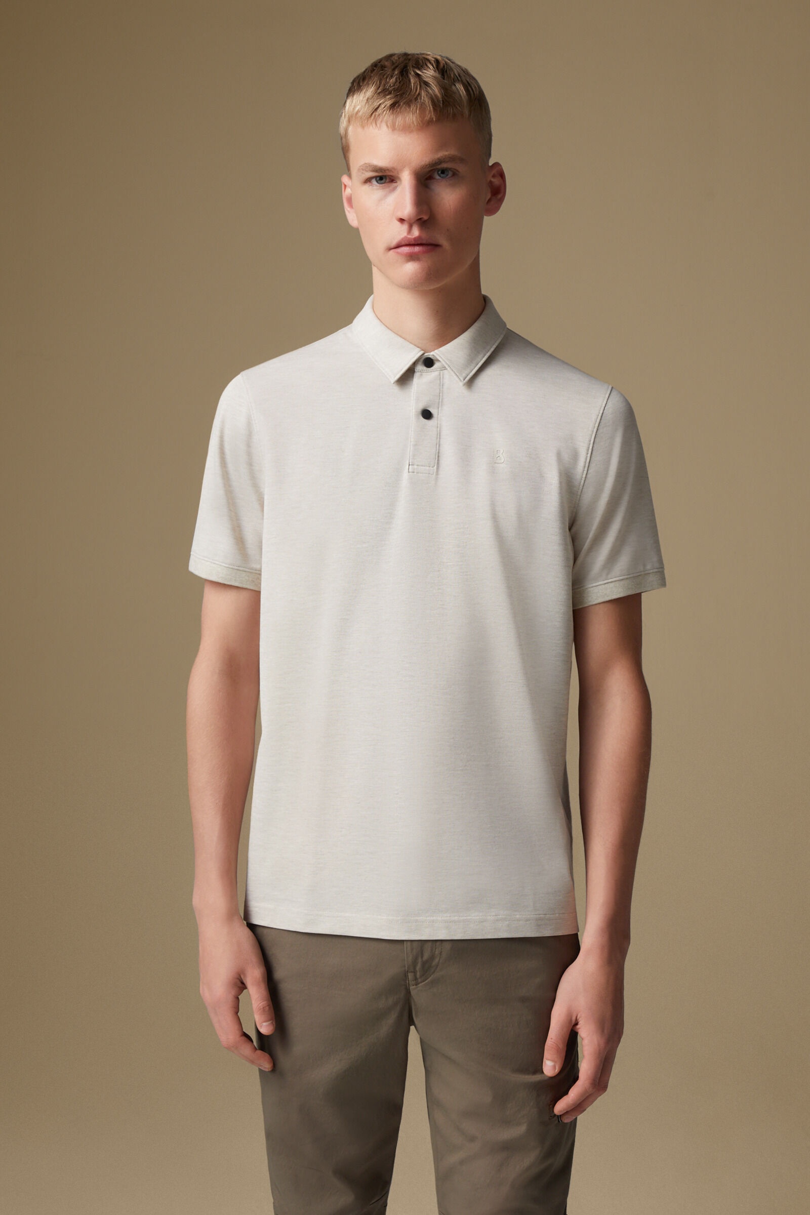 Timo Polo shirt in Beige melange - 2