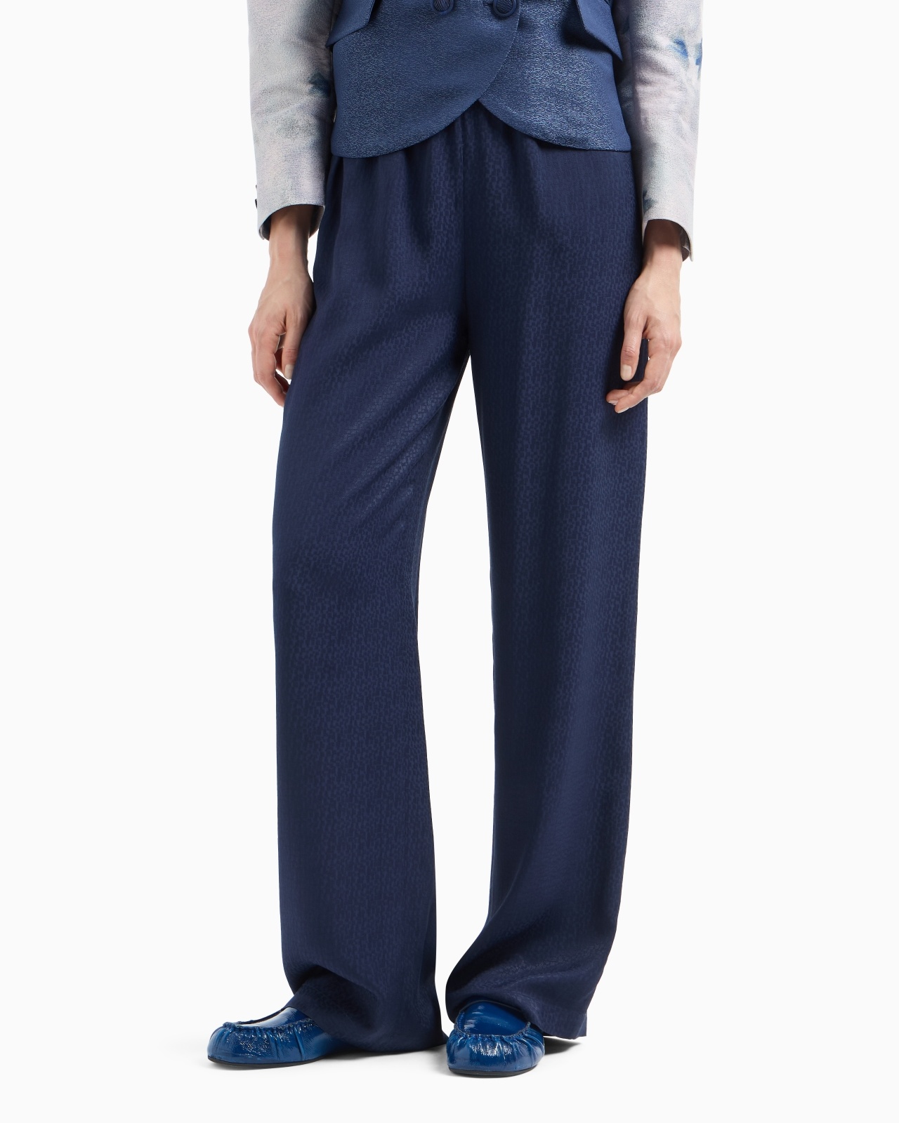 ARMURE VISCOSE TROUSERS WITH AN ELASTICATED WAIST - 2